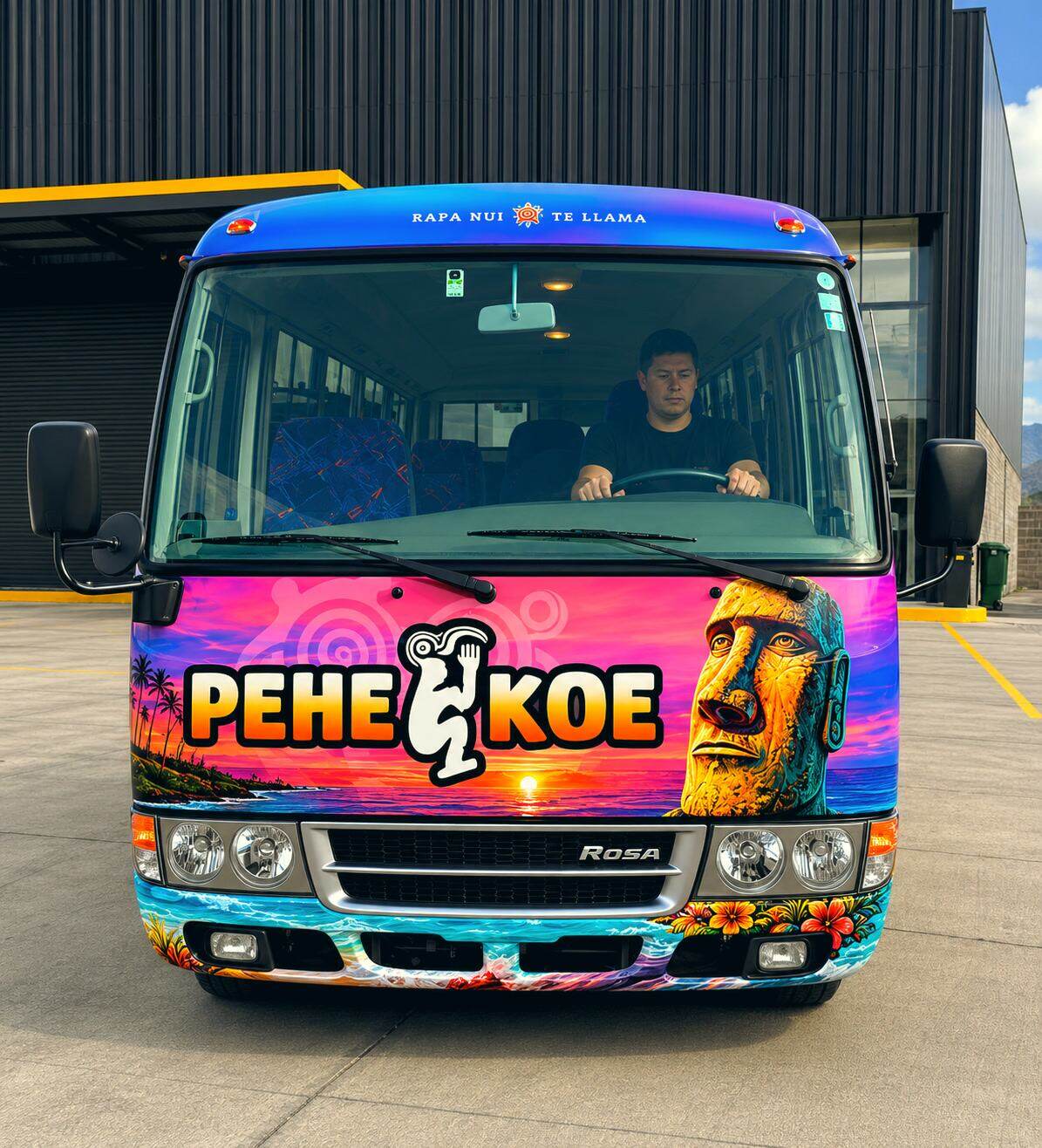 Bus full wrap Rapa Nui Pehe Koe