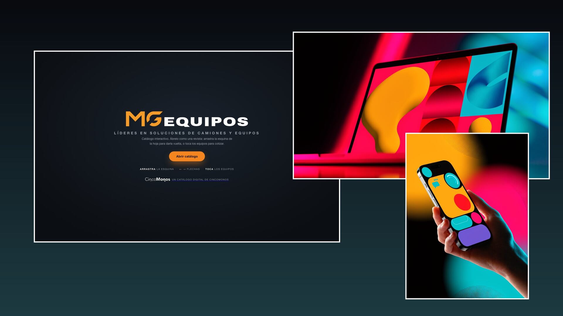 Diseño de páginas web, catálogos digitales interactivos y sistemas con IA desarrollados por CincoMonos