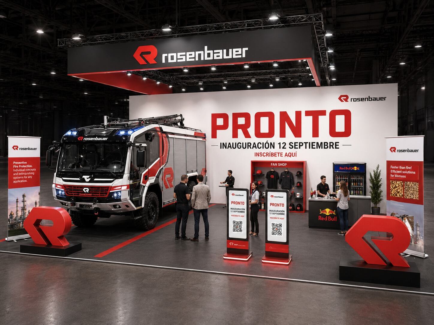 Stand Rosenbauer fabricado, impreso e instalado por CincoMonos