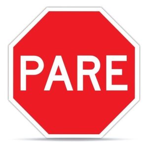 Señalética vial - "Pare" - Medidas 40 cm alto x 40 cm de ancho