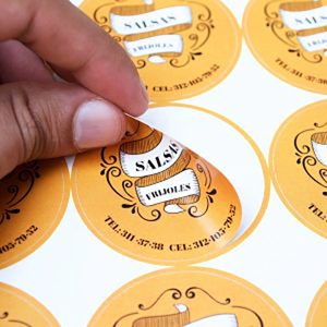 Stickers 6 cm x 6 cm - Premium - Pack 240 unidades.