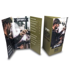 Carta menú tipo tríptico - Packs de 10 y 50 unidades.