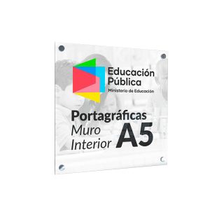 Portagráficas muro para exterior. Medida A5.