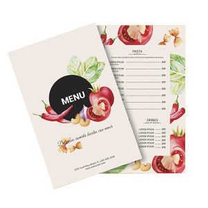Carta menú - Básica Formato Carta - En Packs de 10 y 50 unidades.