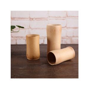 6 Vasos de bambú personalizables.