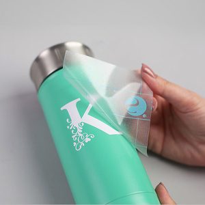 Stickers Clásico adhesivo transparente 4 cm x 4 cm - Pack 100 unidades